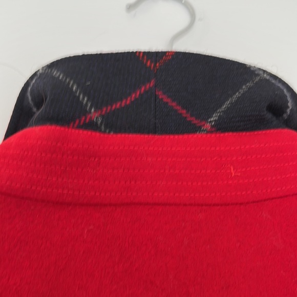 Red Vintage Burberry Bomber Jacket, Blue Nova Check Lining M/US 10 - Picture 8 of 13